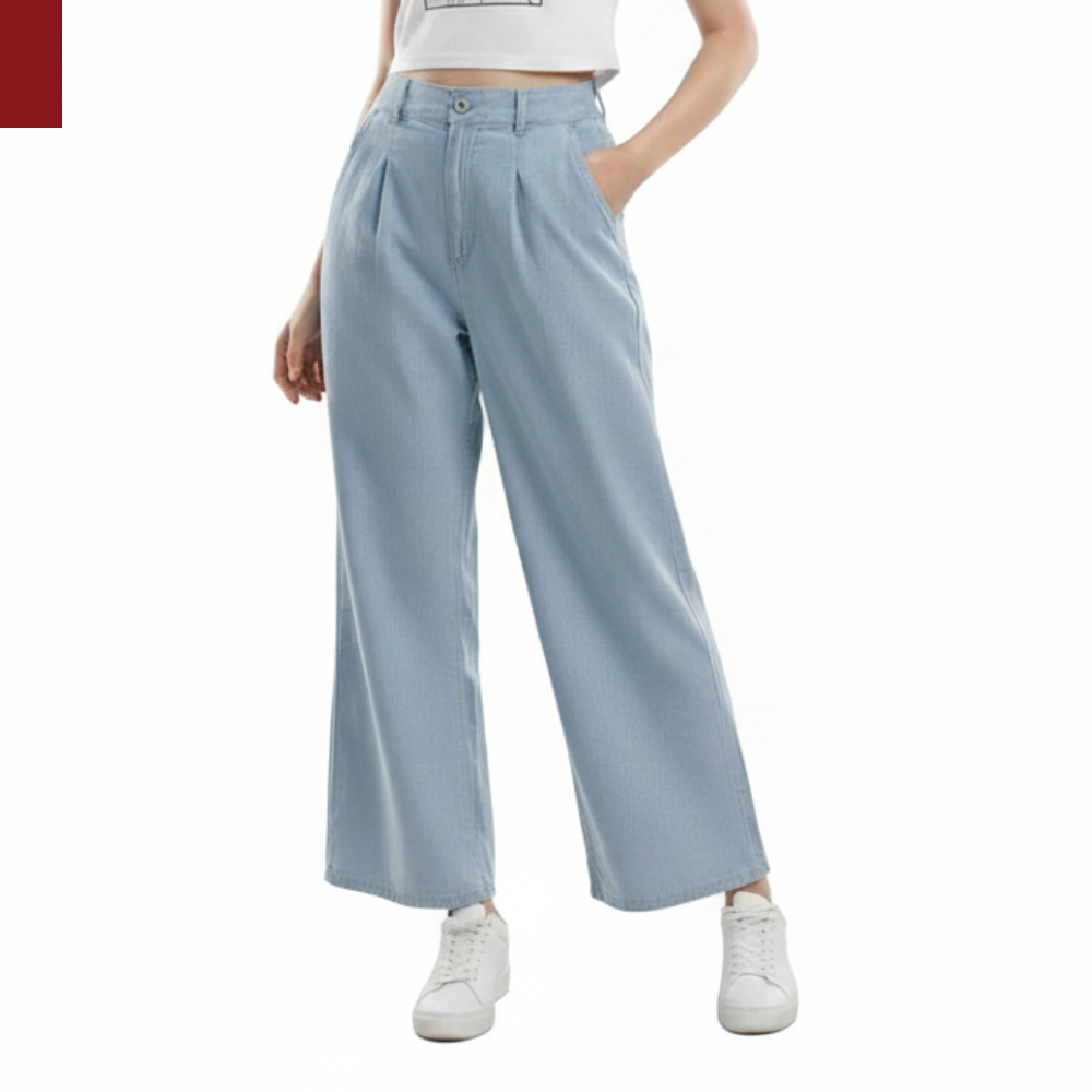Celana Kulot Denim Gu Jeans Wanita Fashion Hoki Jogja