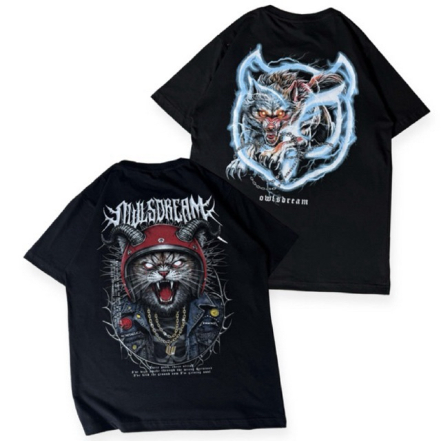 BAJU KAOS REGULER SABLON OWLSDREAM/REGULER TSHIRT HALASKA X OWLSDREAM KATUN UNISEX
