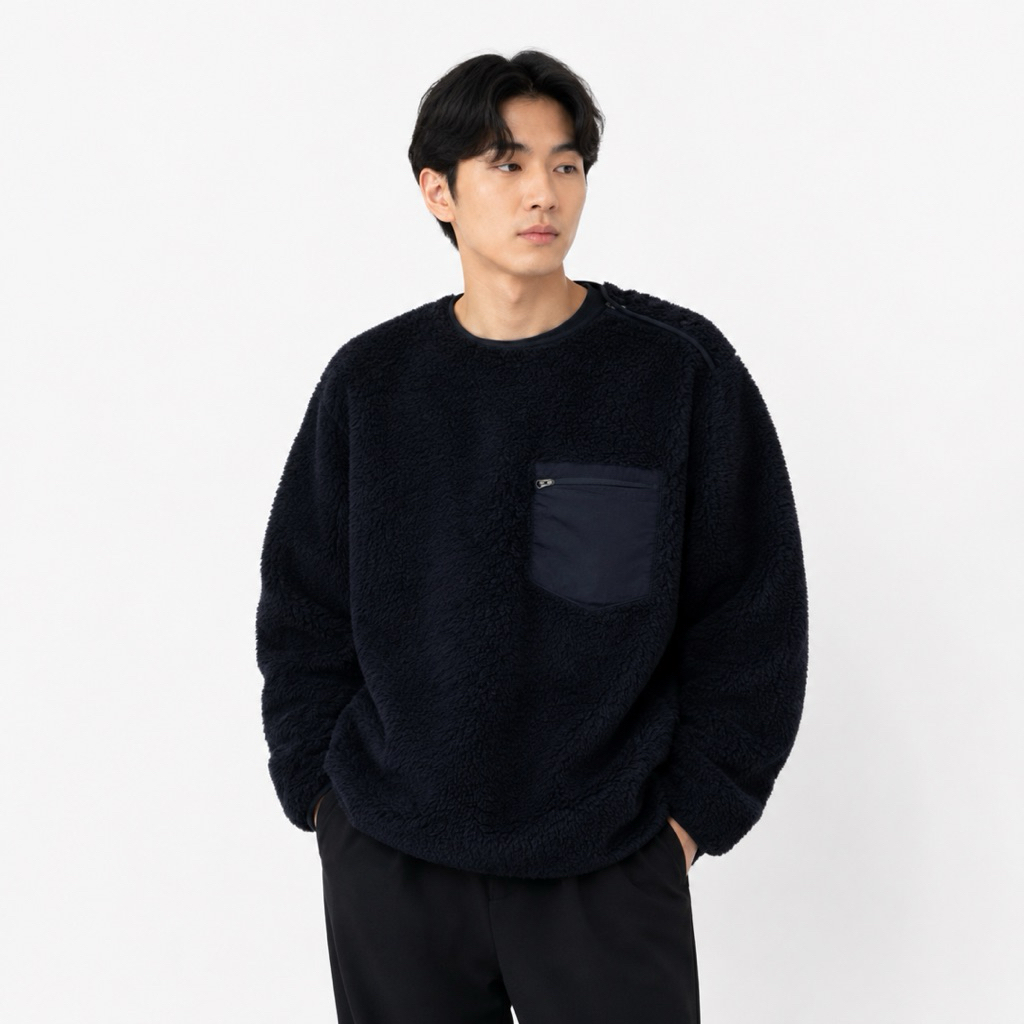 Uniqlo Sherpa Engineered Garments Fleece Pullover Navy Original - XL