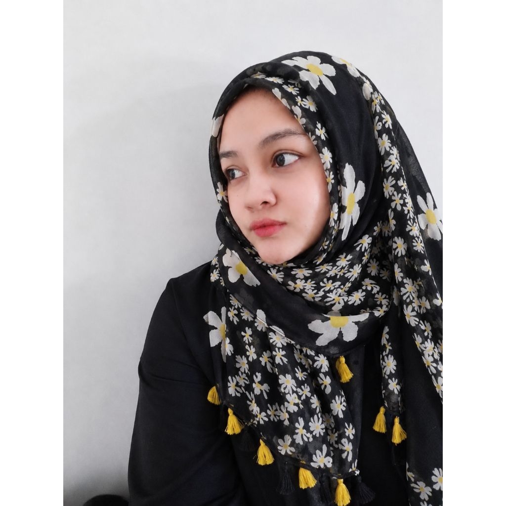 Pashmina army loreng daisy syal korea