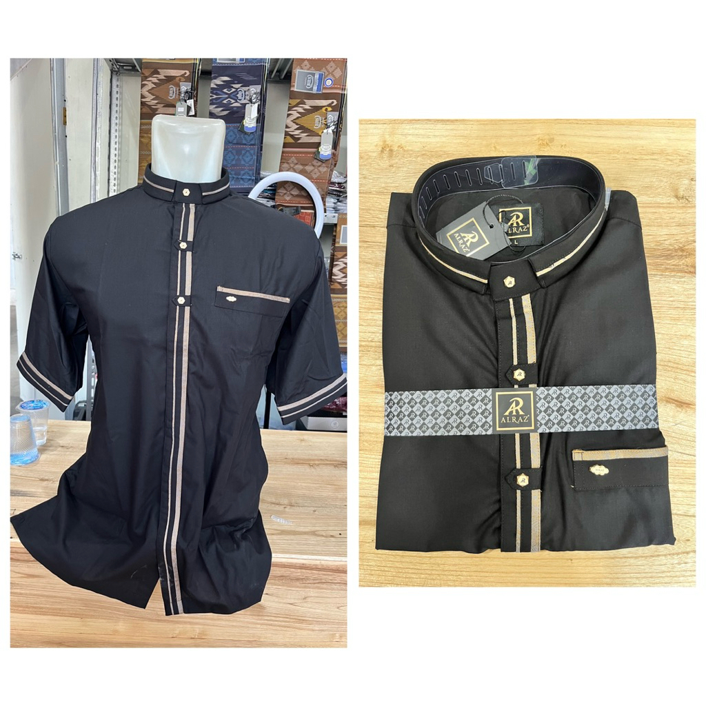 KOKO ALRAZ / KOKO LENGAN PENDEK ALRAZ / KOKO HITAM LENGAN PENDEK / KOKO LENGAN PENDEK KEREN / BAJU L