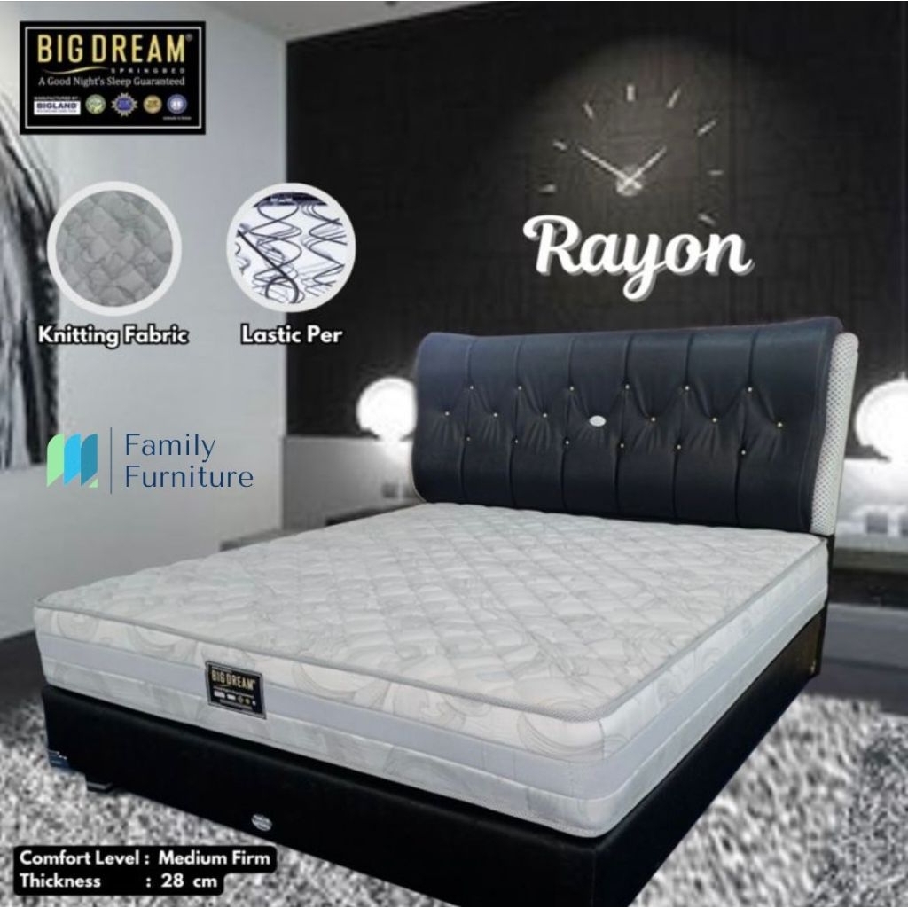 Springbed Bigland type Rayon (MATRAS ONLY) - 100x200 (E. YUS)