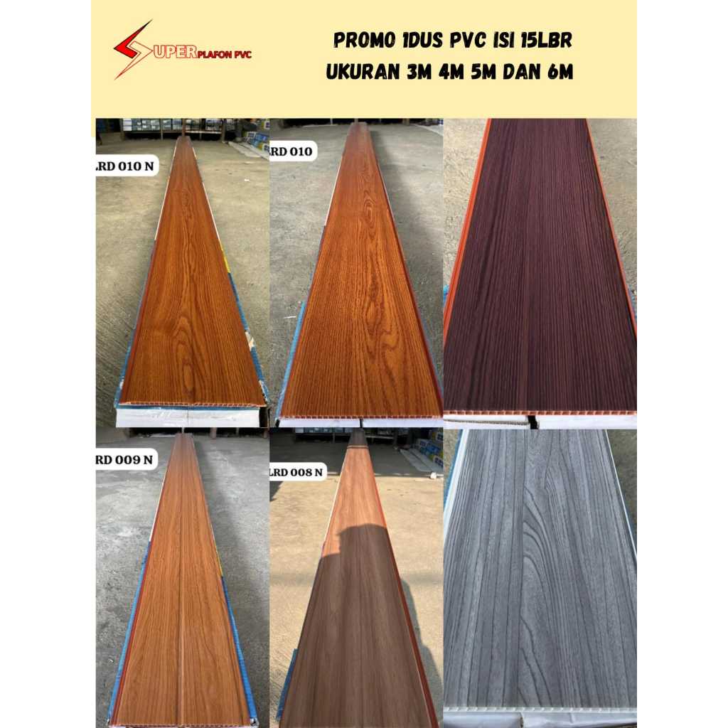 [PROMO] 1Dus Plafon Pvc 8mm Doff Premium isi 15lbr Plavon Murah Per dus