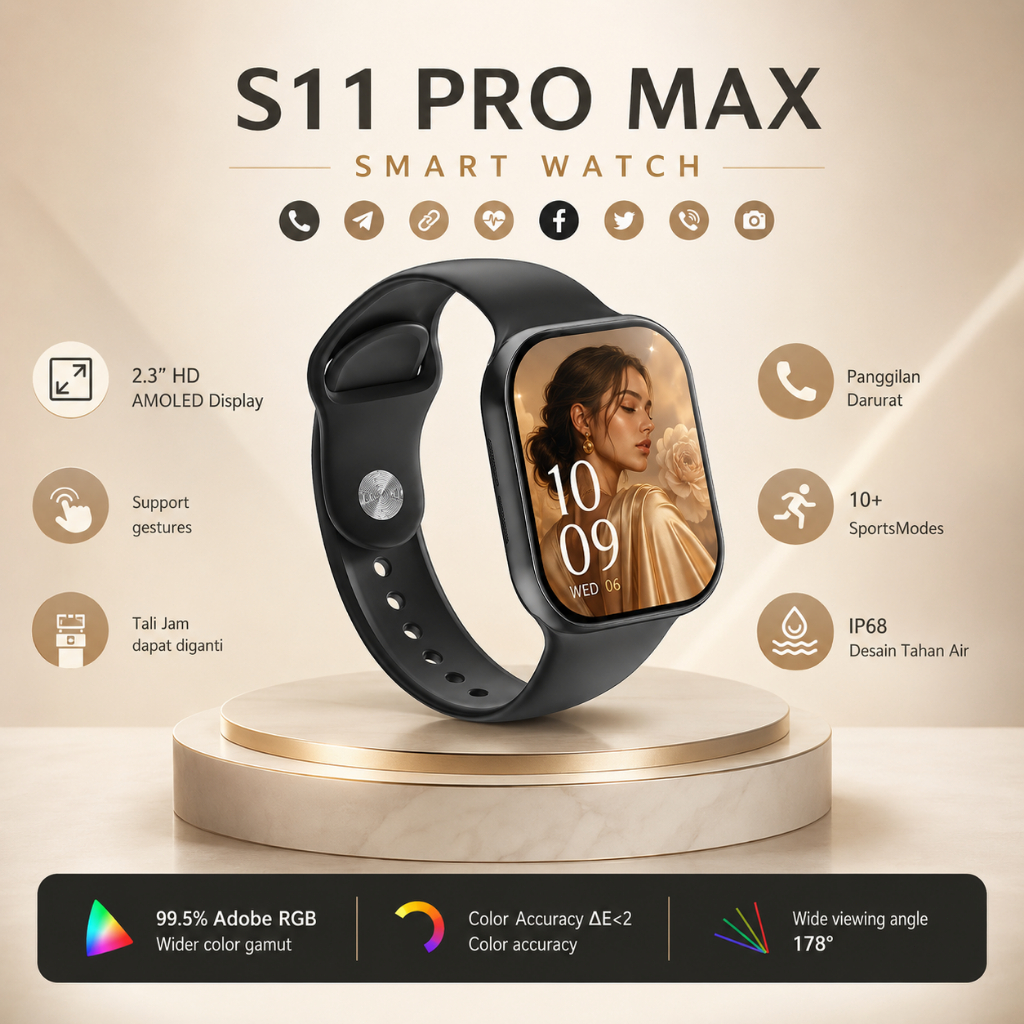 SMARTWATCH S11 PRO AMOLED 1.9” AI VOICE BLUETOOTH CALL