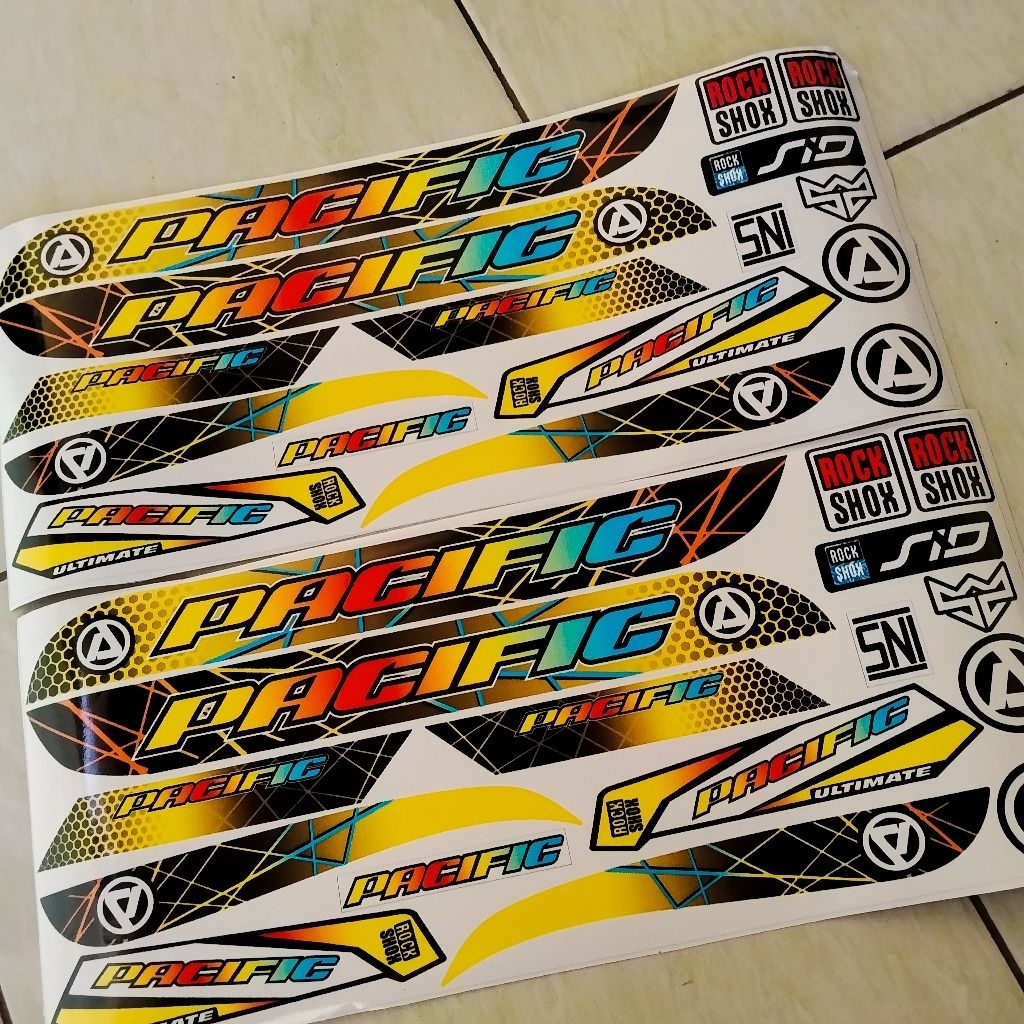 Stiker Mtb/Bmx decal Pacific cocok untuk spd anda biar makin keren.