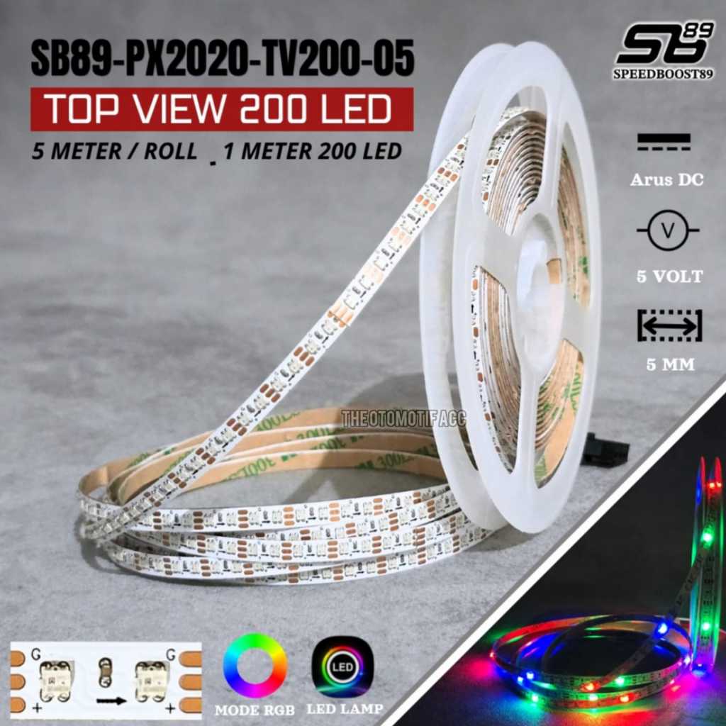1 Roll Digital RGB Strip Motor TV200 Led 2020 Topview 200 Led 5mm Flexible Strip