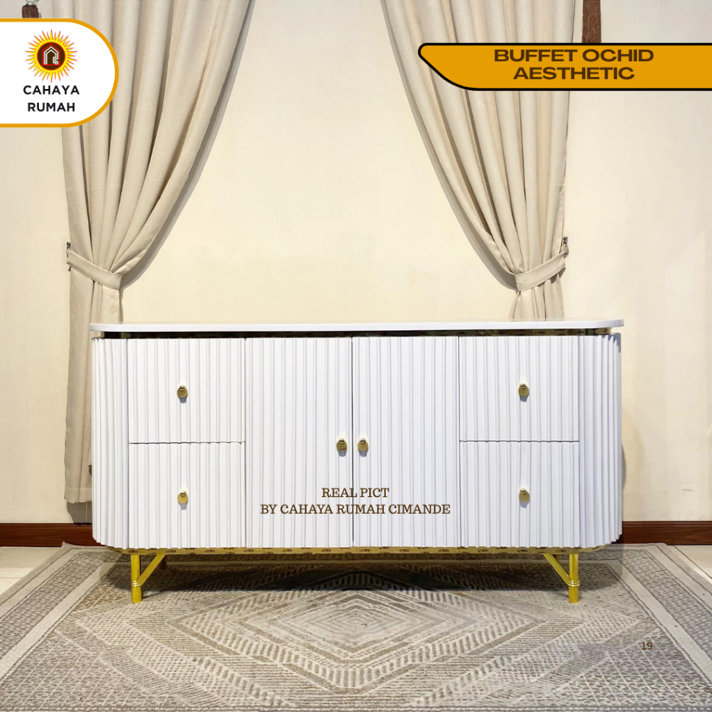 Cahaya Rumah Bojong Gede - Buffet Aesthetic Estetik Orchid / Buffet TV / Meja TV / Meja Kecil / Meja