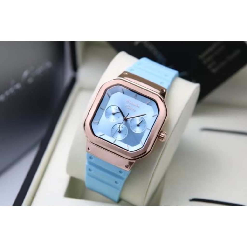 NEW VERSION  JAM TANGAN WANITA ALEXANDRE CHRISTIE AC 2811 / AC2811 RUBBER ORIGINAL