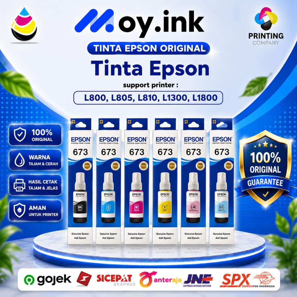 TINTA EPSON 673  Epson L800 - Epson L805 - Epson L850 - Epson L1800