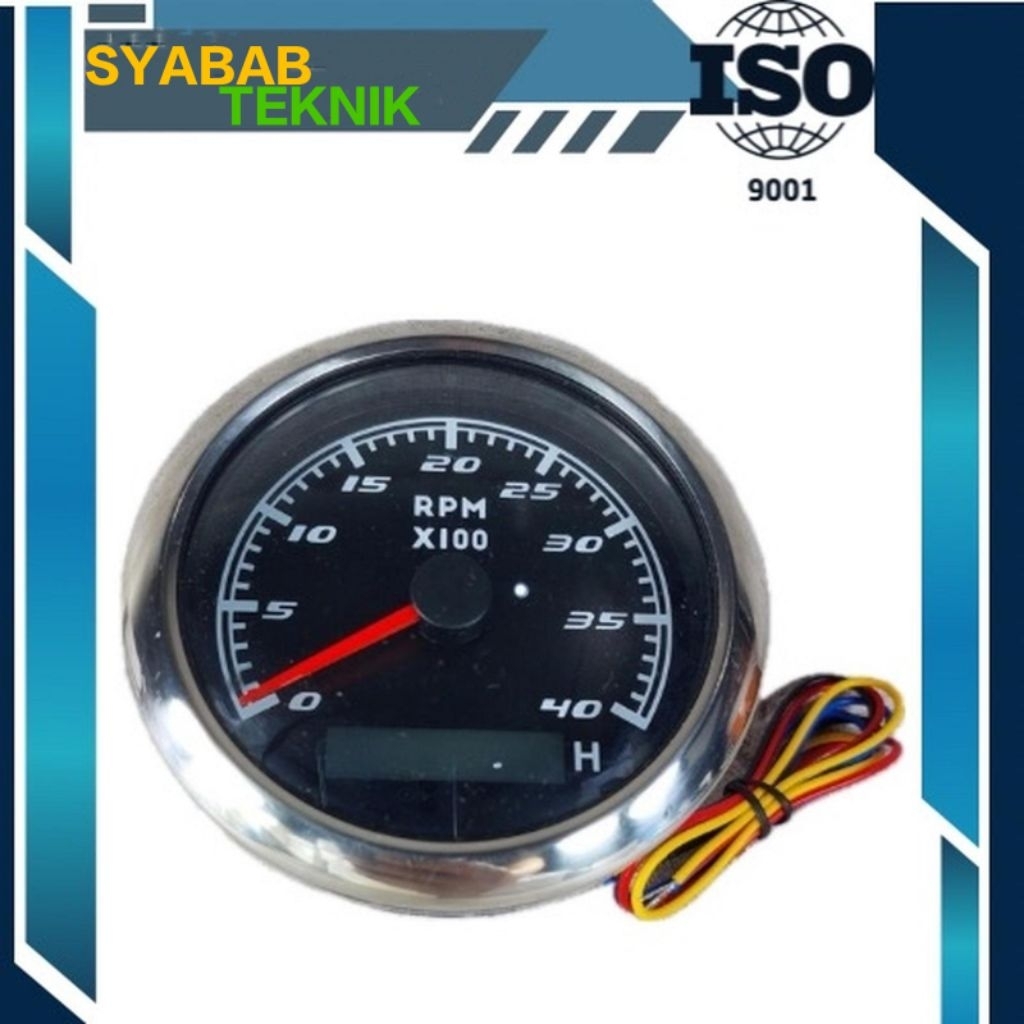 Tachometer IP67 Genset RPM Meter 4000 RPM 12V / 24V Tachometer with Hour meter VDO / RPM Meter MPU S