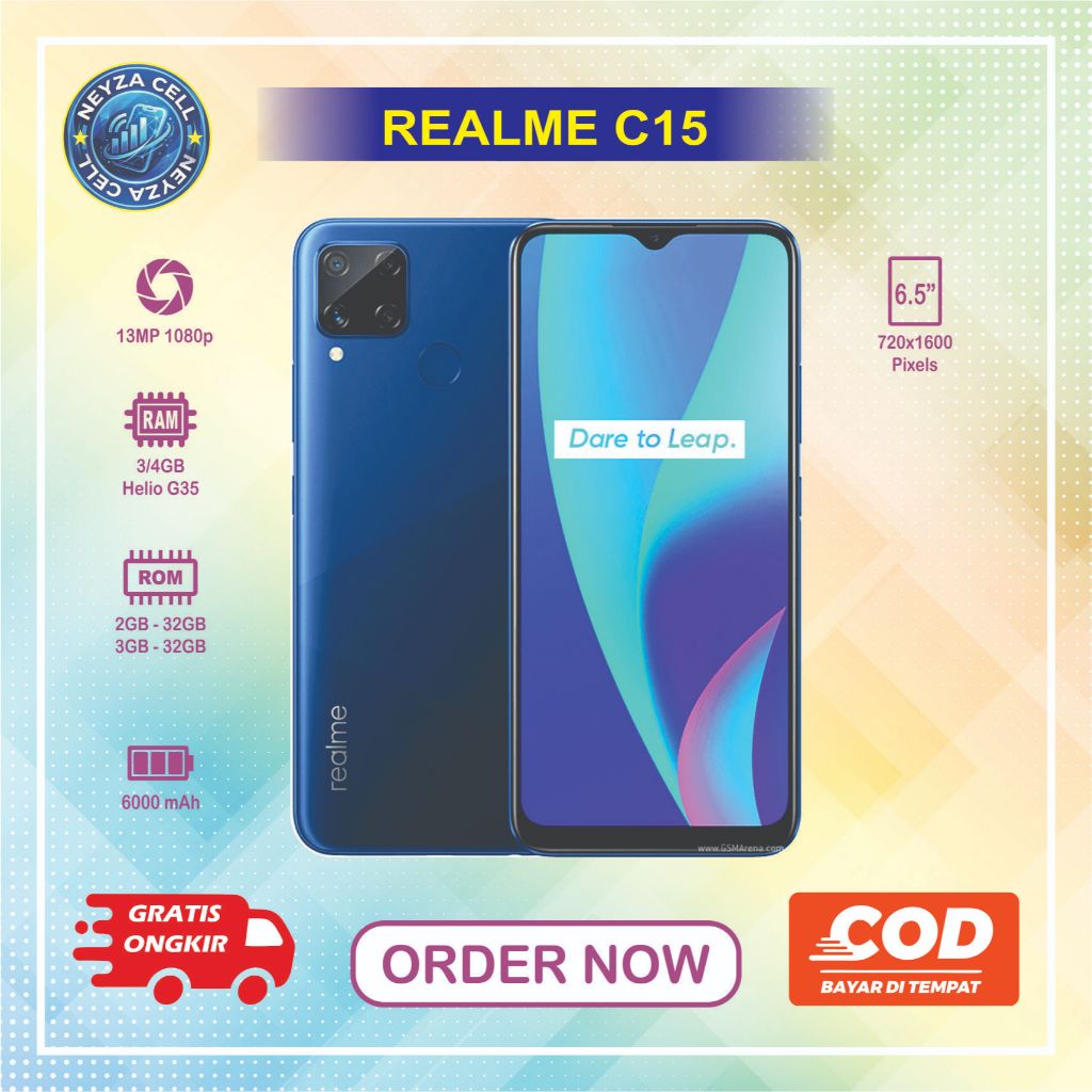HP REALME C15 Ram 4/64 Normal second siap pakai