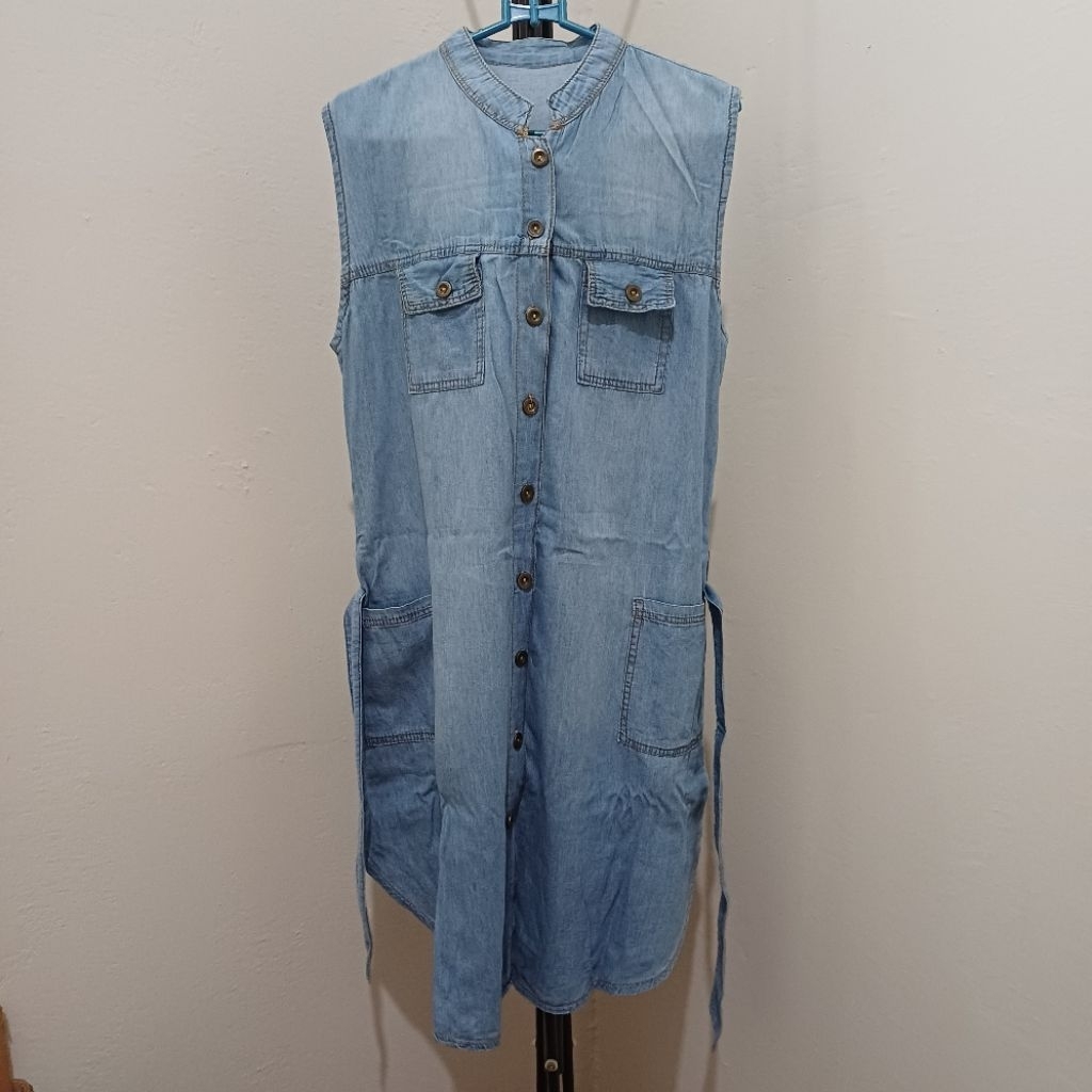 Rompi Jeans/Midi Dress Jeans Wanita Preloved