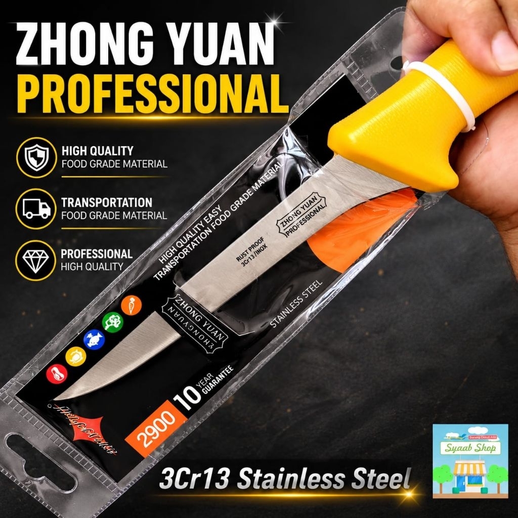 Pisau daging super tajam pisau dapur tajam pisau seset kulit sapi pisau boning zhongyuan