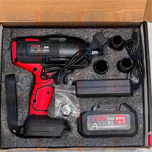 JLD Tool Impact Wrench Cordless J88S 550Nm Original/Mesin Bor Baterai