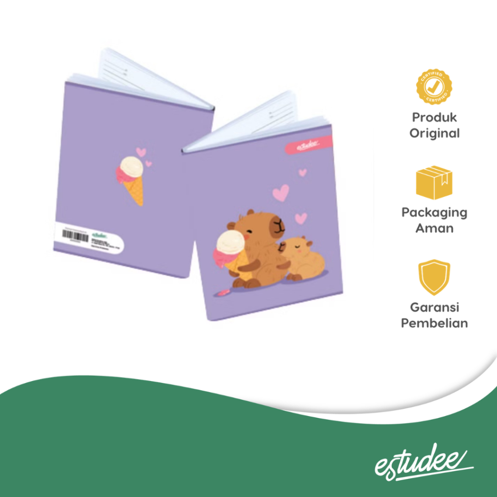 Estudee - Buku Tulis Estudee L Kwarto 38 Capybara Isi 10