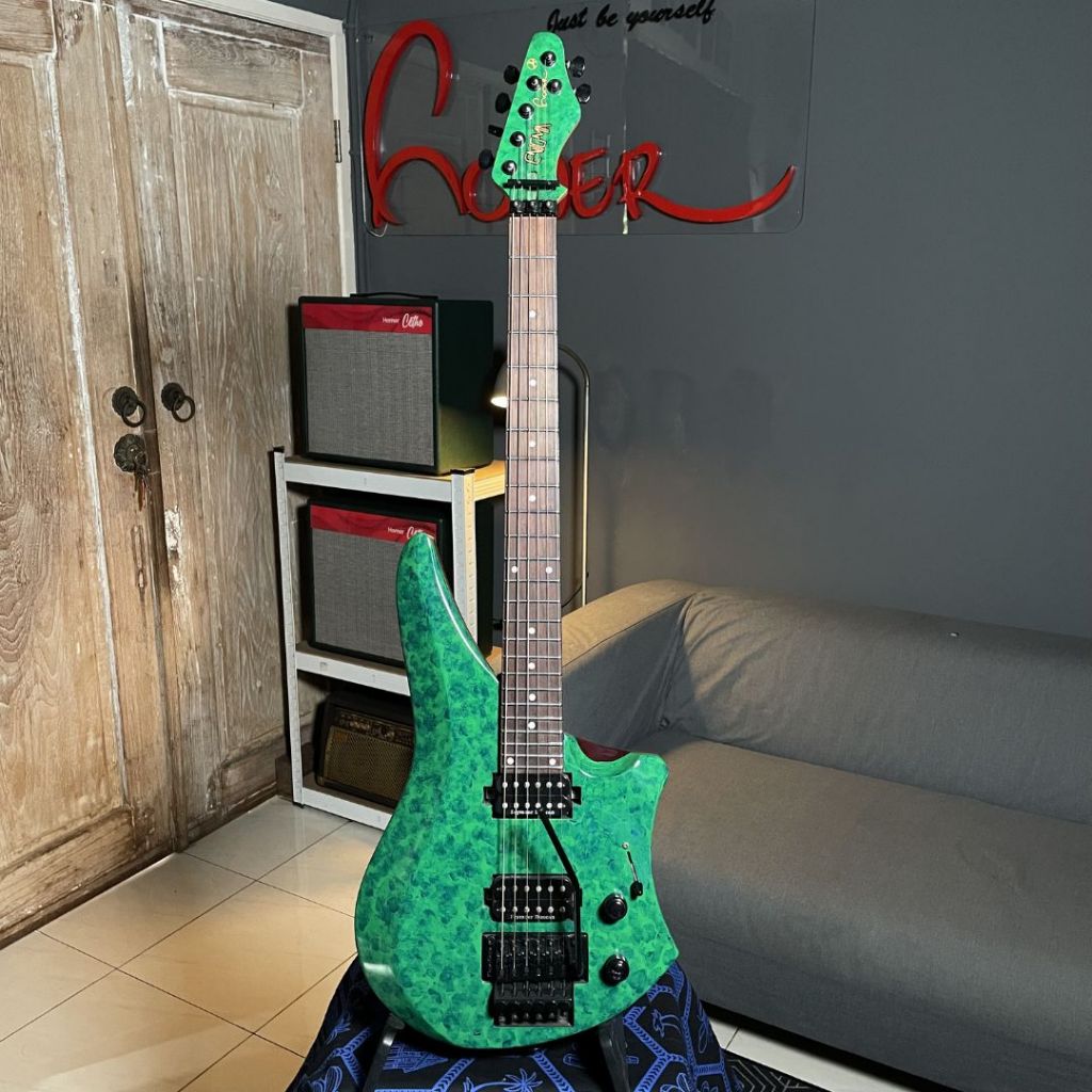 HOMER Enigma Masterpiece Gitar Elektrik - Green Leopard