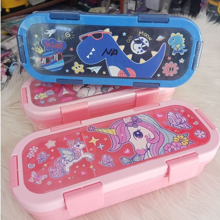 LUNCH BOX ANAK LUCU DENGAN 3 SEKAT // LUNCH BOX ANAK ANAK // JUAL TEMPAT BEKAL
