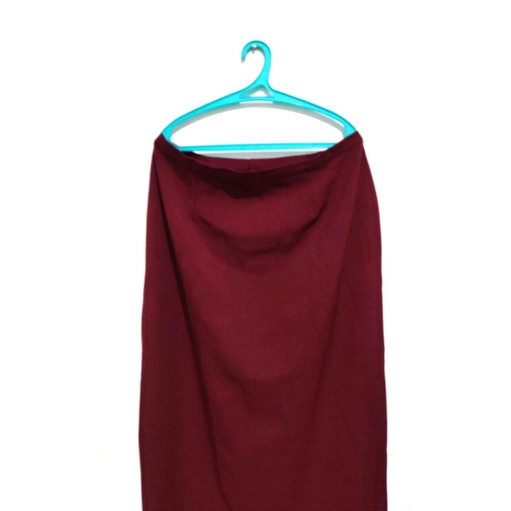 Rok Panjang Wanita Span Merah Maroon jumbo oversized xxxxl