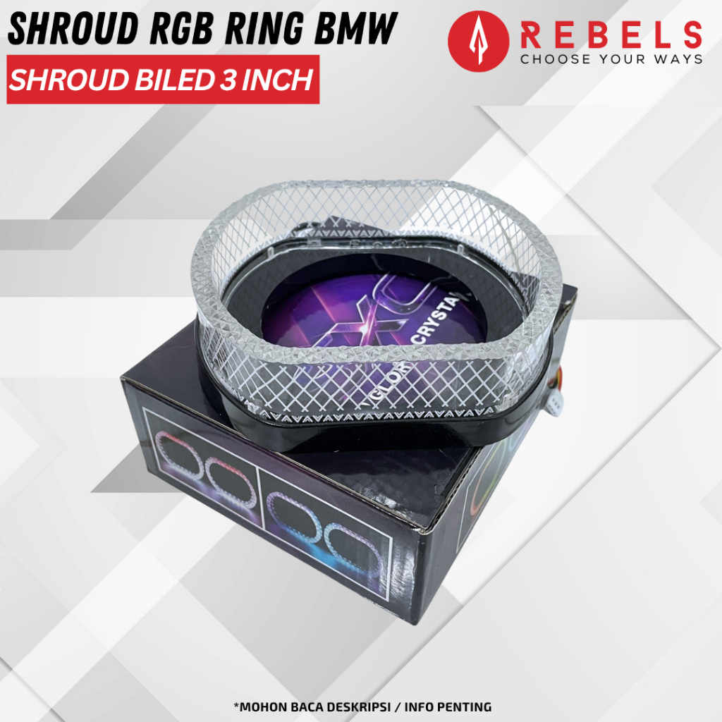 SHROUD RGB 3 INCH SHROUD MERK SXC CRYSTAL APP BLUETOOTH SHROUD BILED 3 INCH.