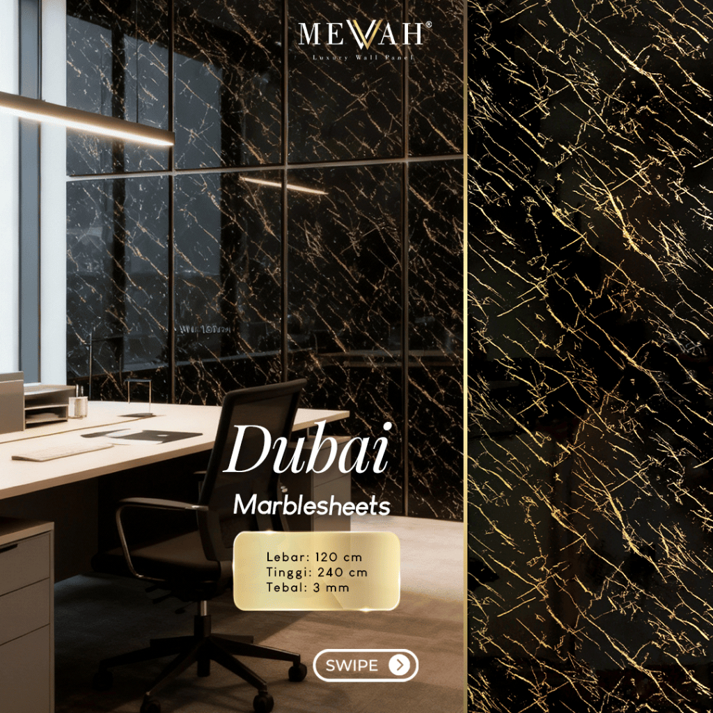 Mevvah Marble Series Wall Panel Motif Dubai - Wall Panel Dinding Motif Marmer