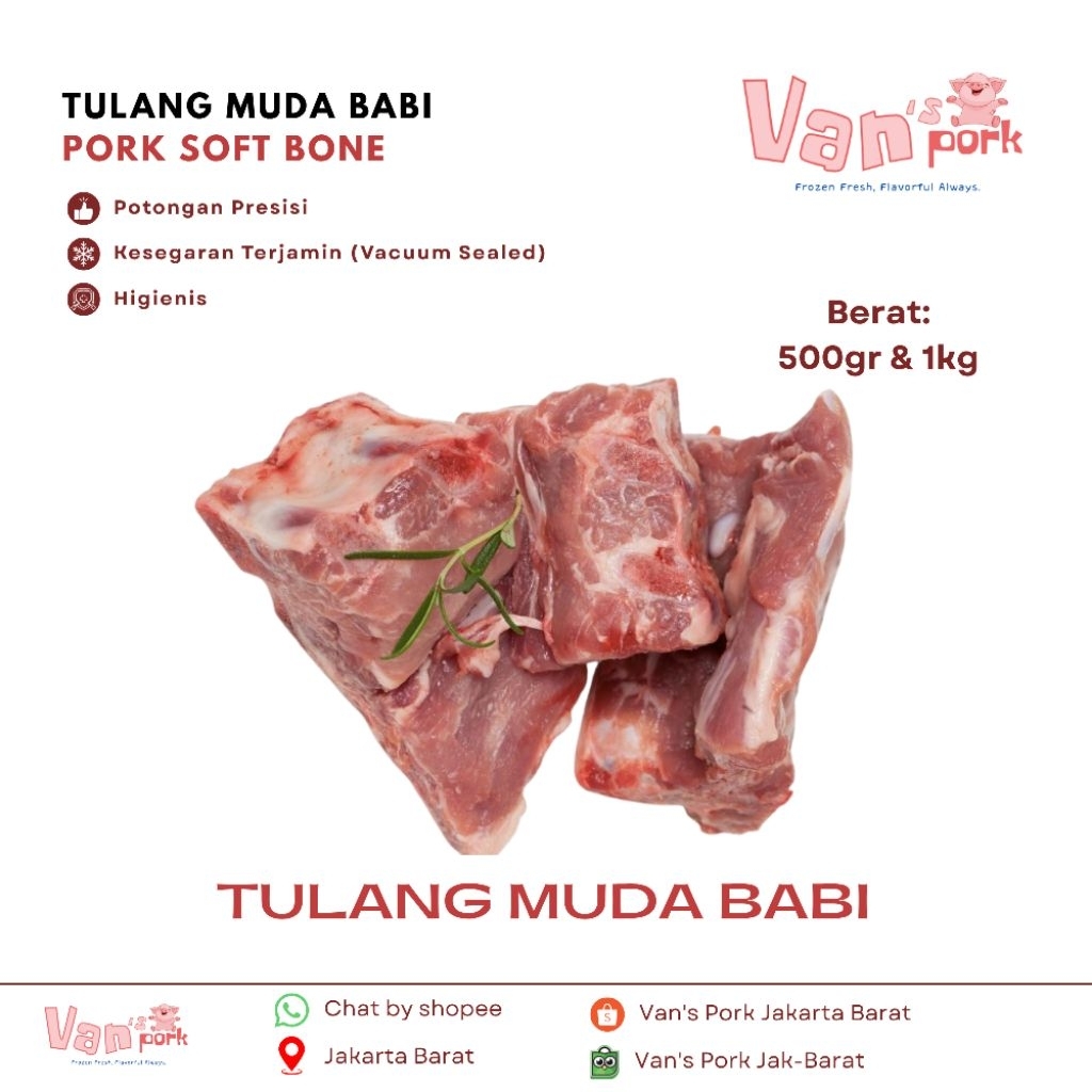 Tulang Muda Iga Babi - 500gr/1kg