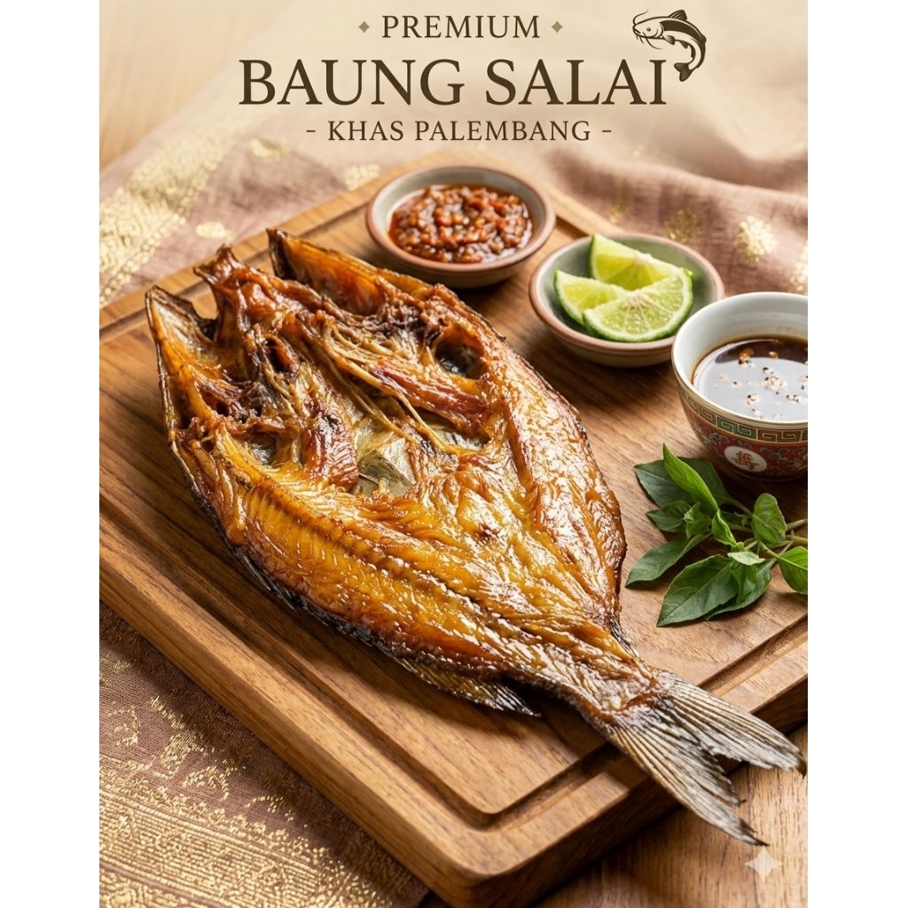 Ikan asap salai baung sungai khas palembang kualitas premium