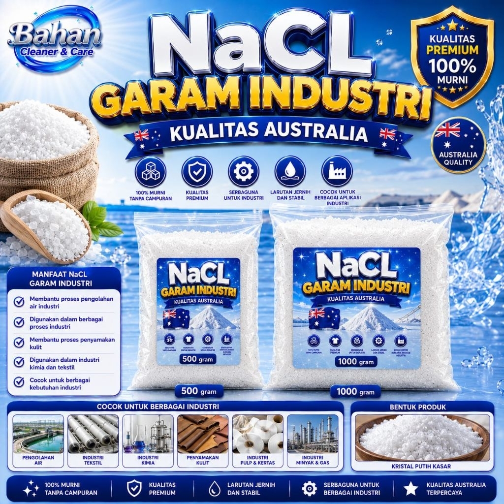 NaCl Pengental Sabun Cair Premium | Garam Industri Bahan Pembuat Sabun & Detergen