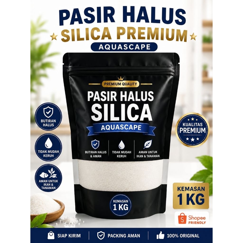 Pasir halus pasir silica pasir laut kemasan 1 kg