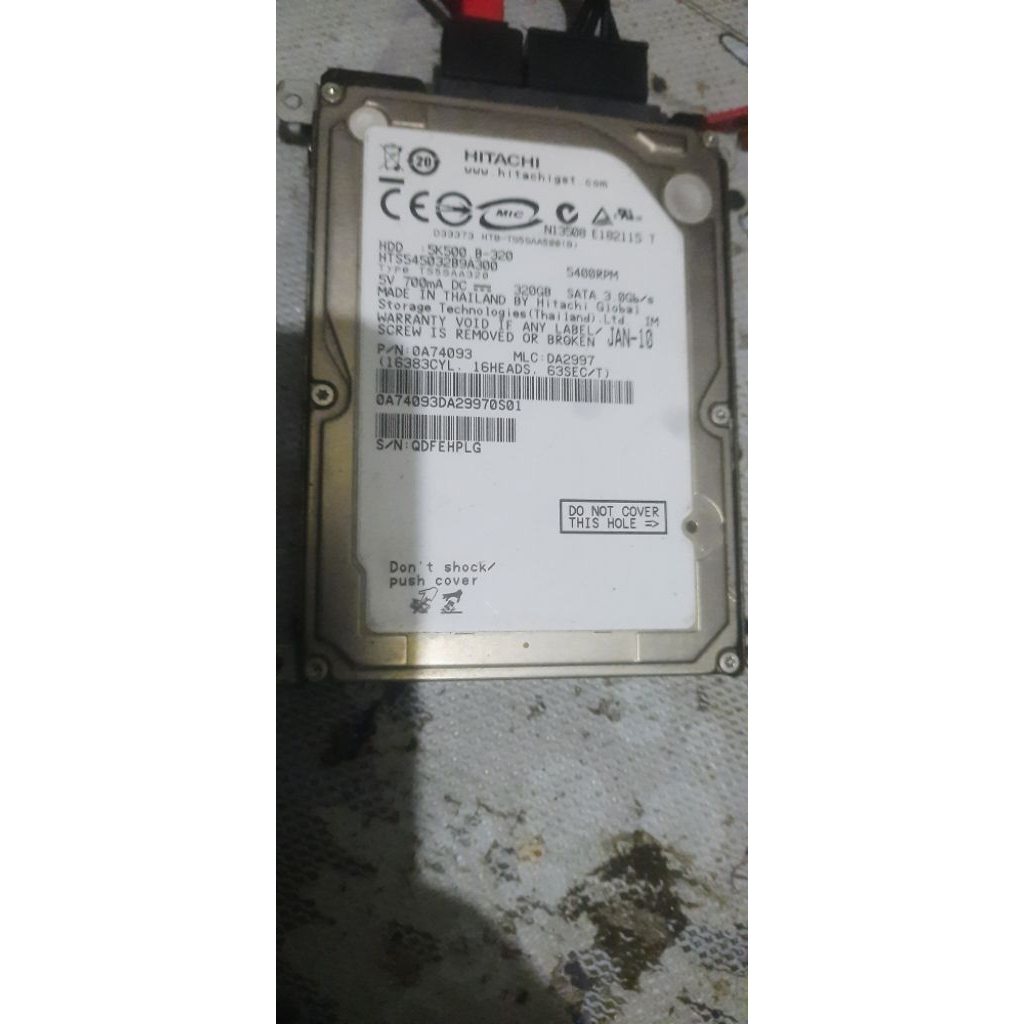 hardisk laptop 320 gb