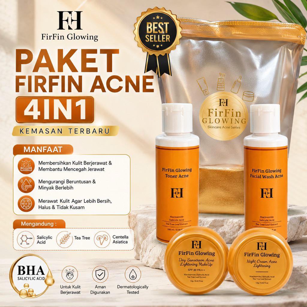 Firfin Glowing / Paket Firfin Acne 4in1