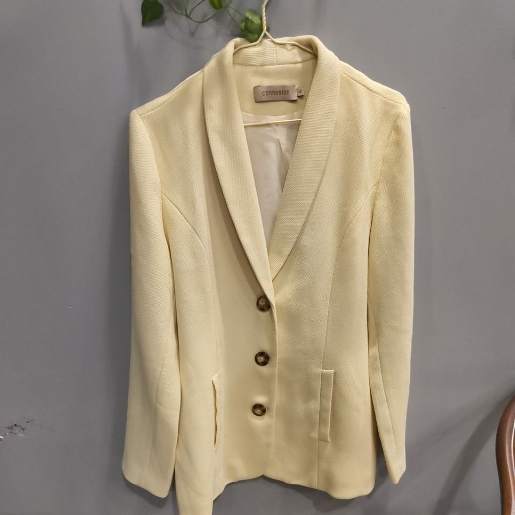 jas blazer connection kuning pastel size L prelovd