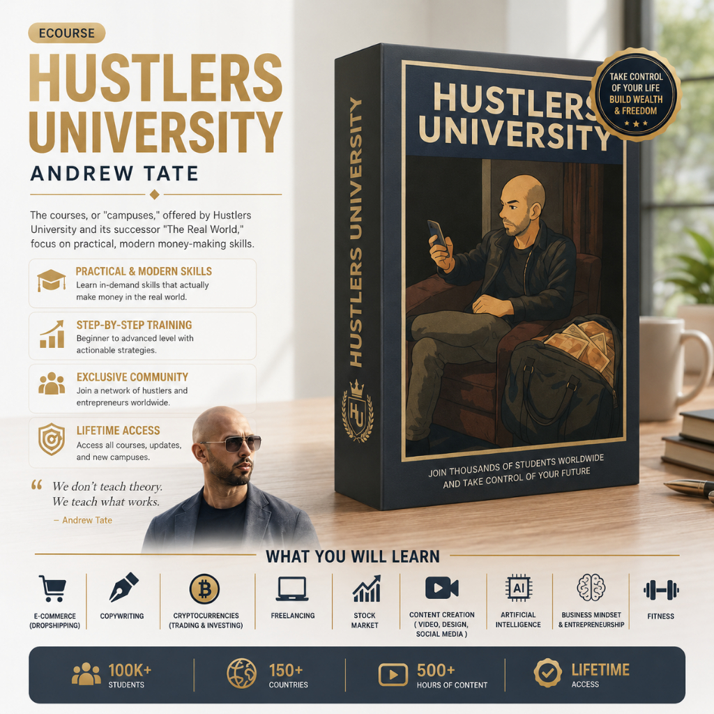 Ecourse Hustlers University Andrew Tate