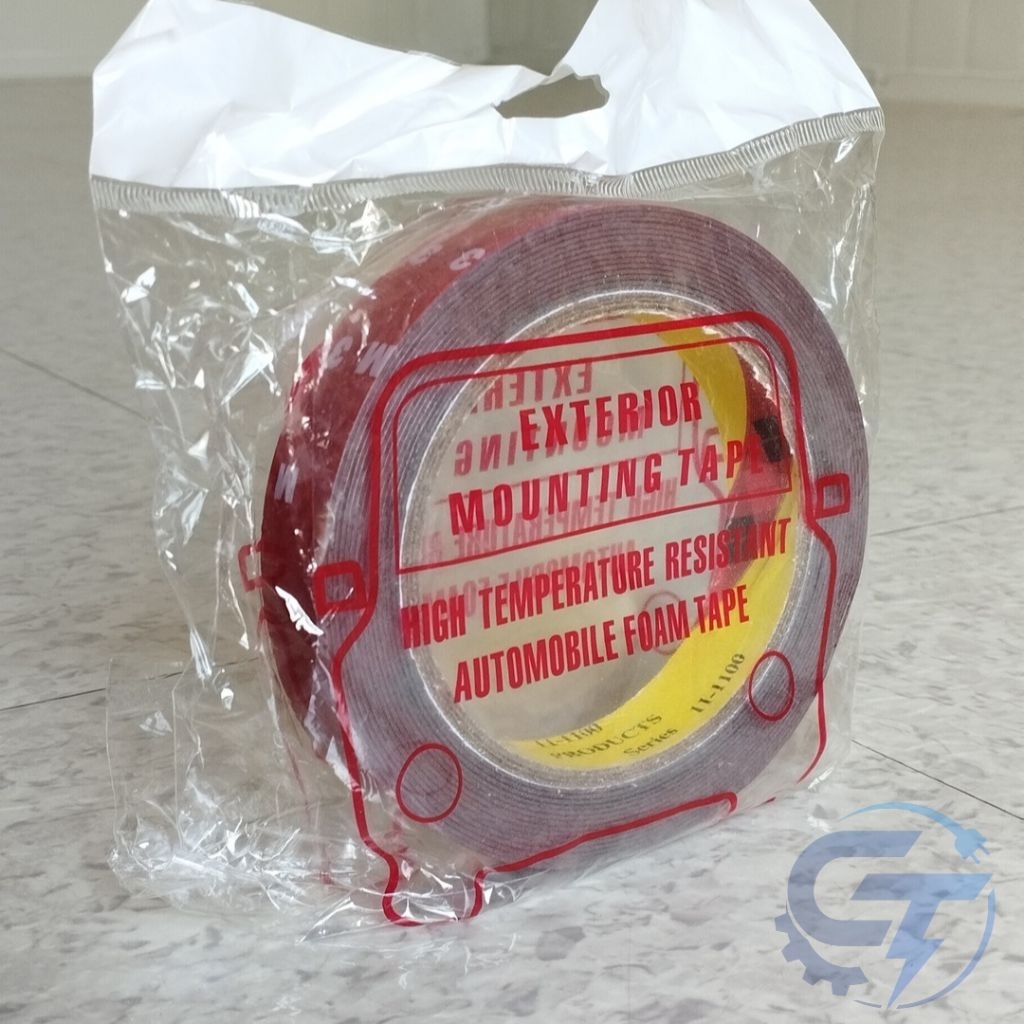 DOUBLE TAPE 3M FOAM, TEBAL 2CM, MERAH, 3M