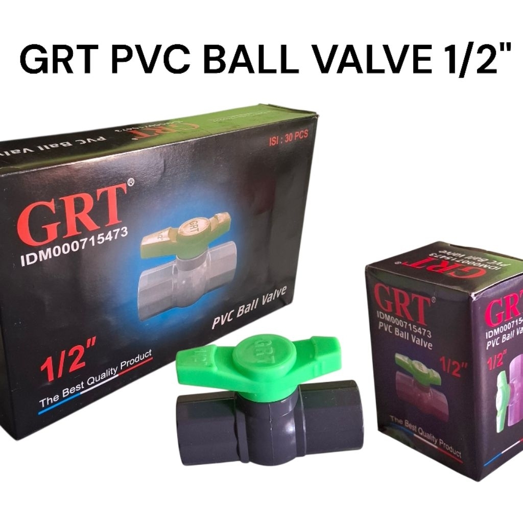 GRT PVC BALL VALVE 1/2" | STOP KRAN PVC GRT 1/2"