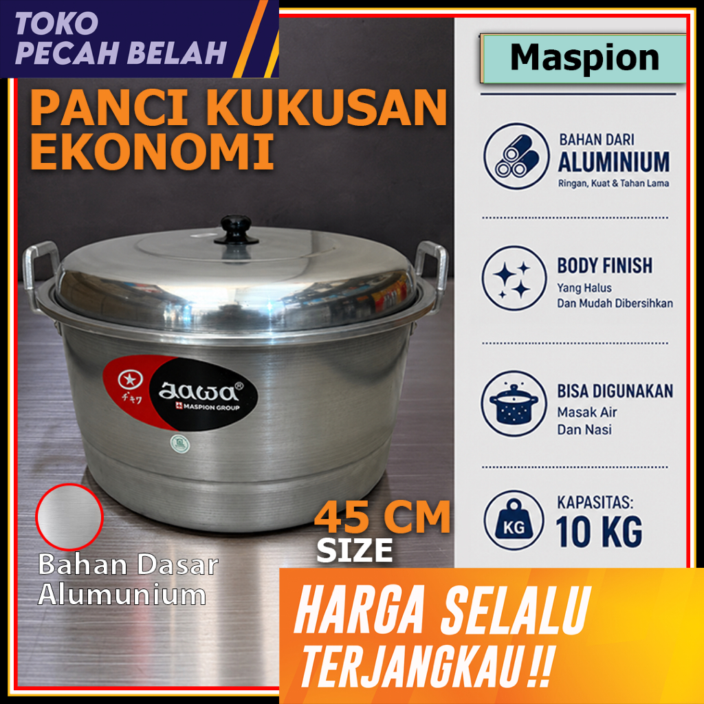 MASPION Panci Kukusan DANDANG EKONOMI Jawa 45 CM Aluminium