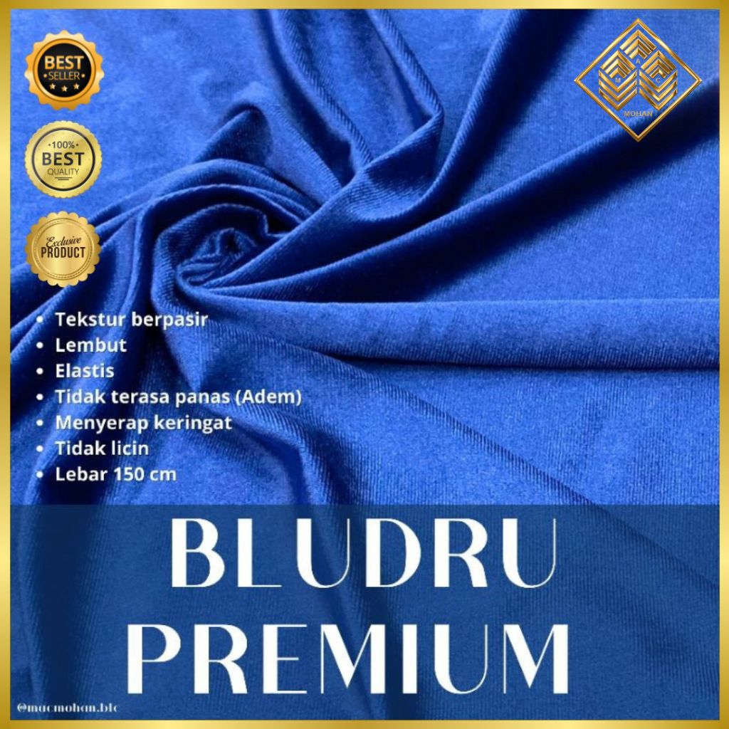 [TOKO.TEKSTIL] KAIN BLUDRU STRETCH / BLUDRU STRETCH GRADE A / BAHAN DRESS BAHAN SOFA / BLUDRU IMPORT