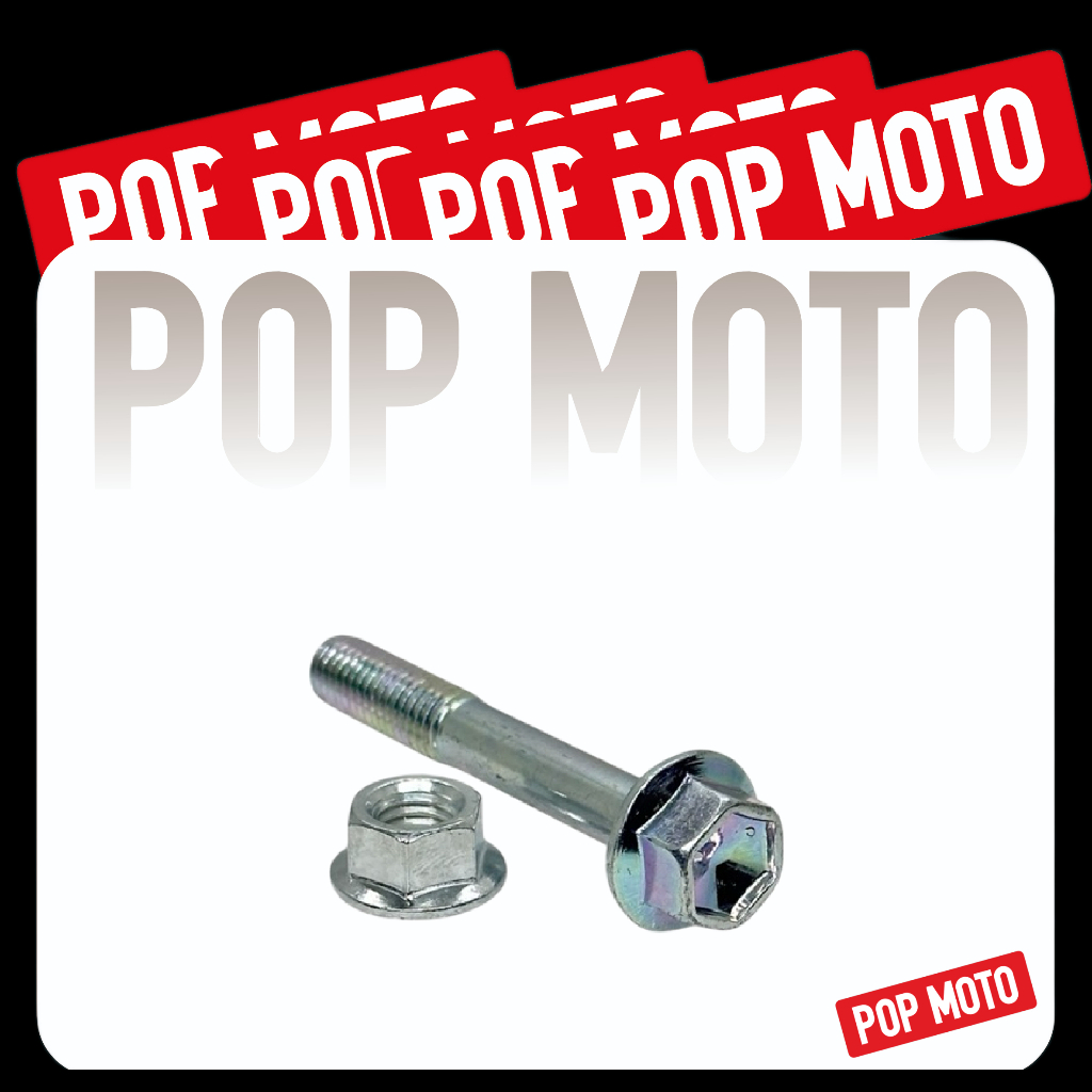 Baut Flange M8 x 55 Kunci 12 Baut Topi Flange Bolt Half Drat Untuk Knalpot