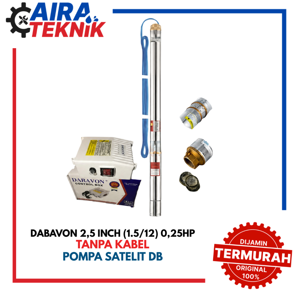 [SATELIT] POMPA SATELIT DABAVON 2,5" 0.25HP TANPA KABEL 1.5/12