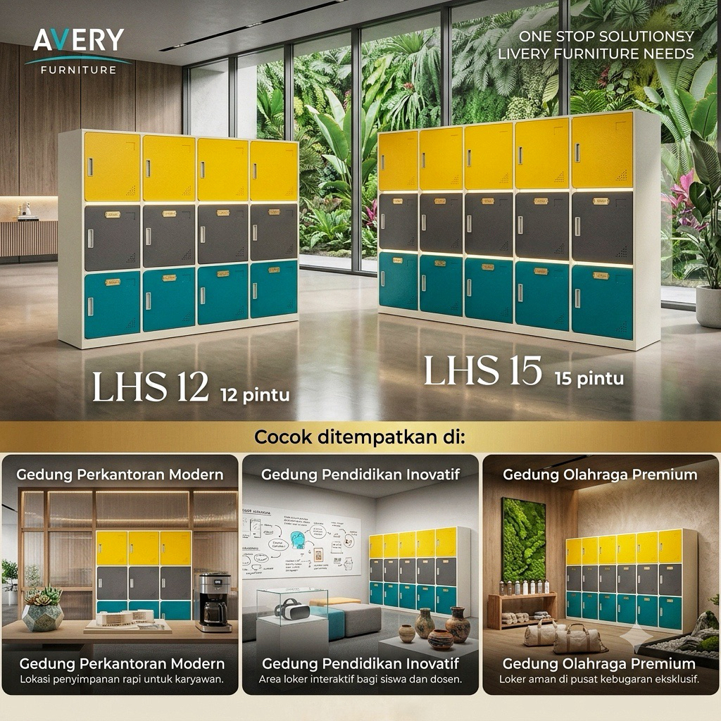Avery Locker Plat Besi 9 pintu Loker Karyawan 12 pintu Locker Kolam Renang Locker 15 pintu Plat Besi