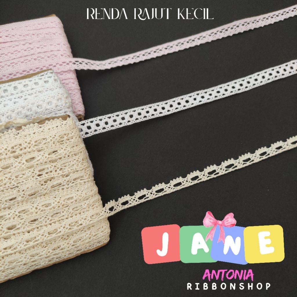 Renda Rajut Kecil (per yard)