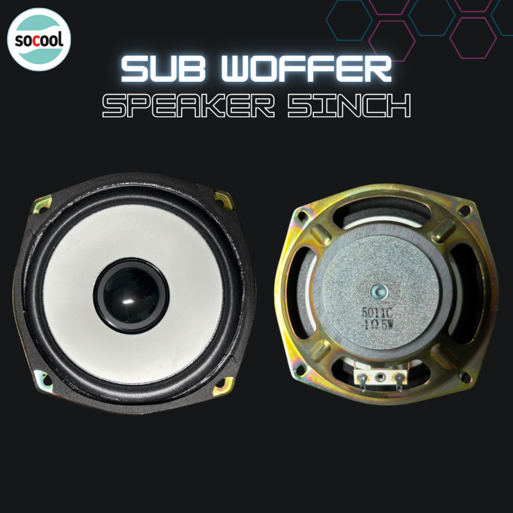 SPEAKER 5 INCH SUB WOFFER 4OHM 5WATT SPEAKER FULL MUSIC BASS ORIGINAL