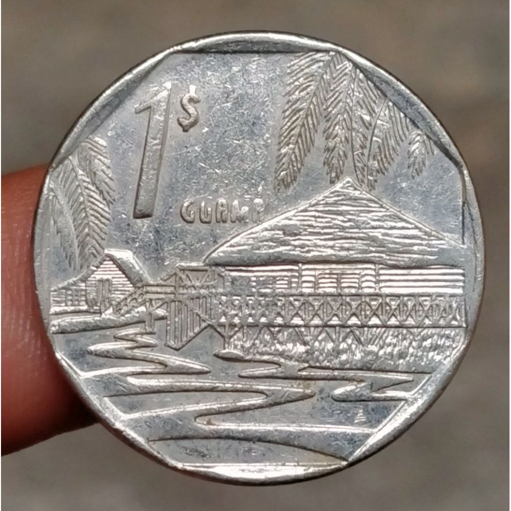 Koin Kuno Cuba 1 Peso tahun 2000 rumah