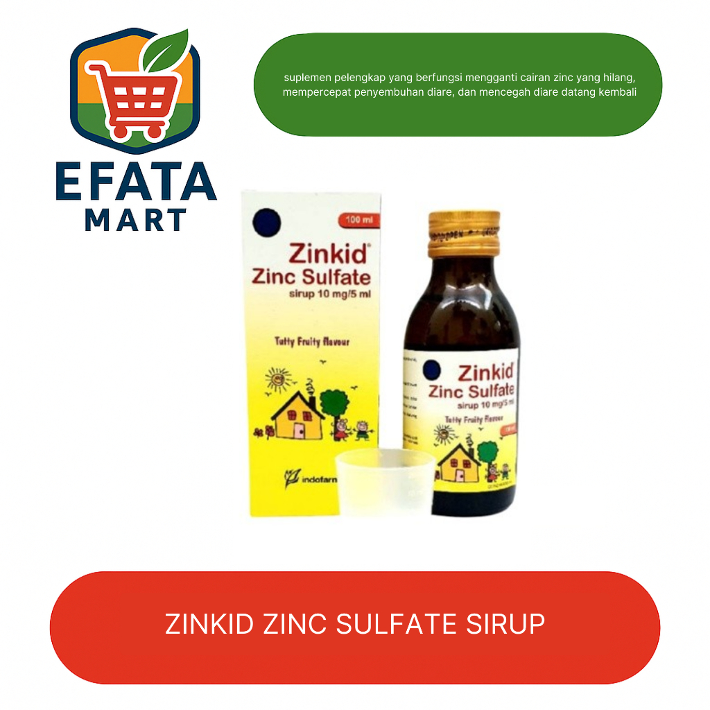 Zinkid Zinc Sulfate Sirup 10mg/5ml 100ml