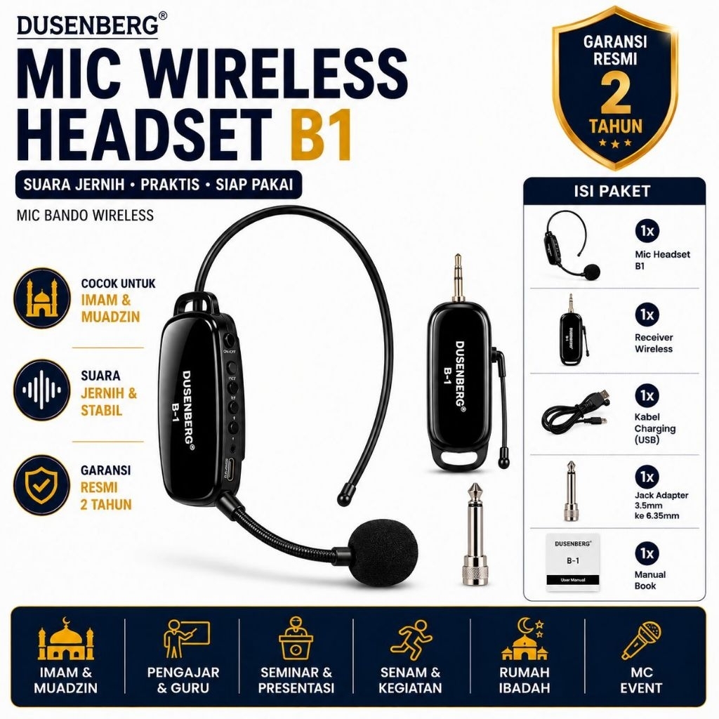 Mic imam Wireless DUSENBERG B 1 Bando Wireless Connect Amplifier Toa