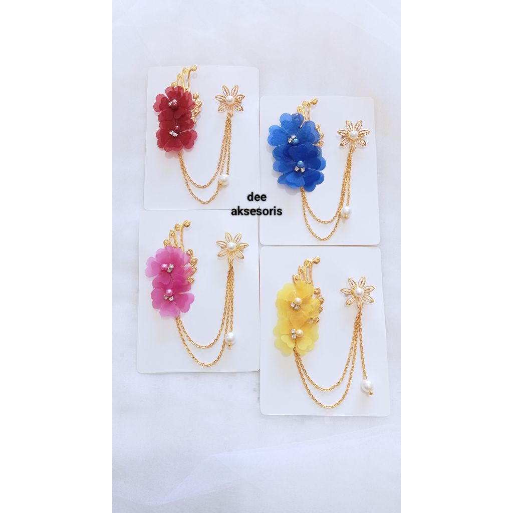Bros Kebaya Janggan Wanita, Bros Kebaya, Bros juntai, Bros kebaya bunga organza