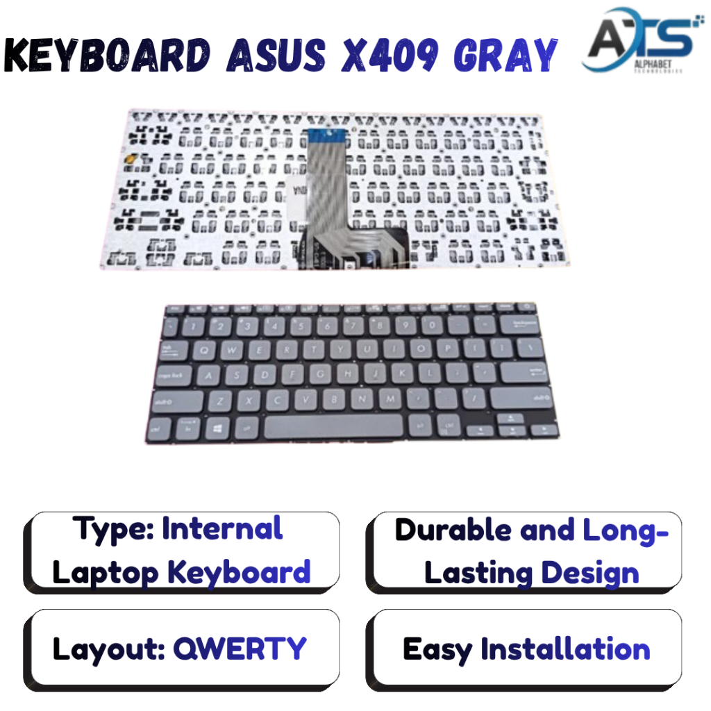 KEYBOARD Laptop Asus Vivobook X409 X409L X409JA X409UA X415 X415JA X416 GRAY