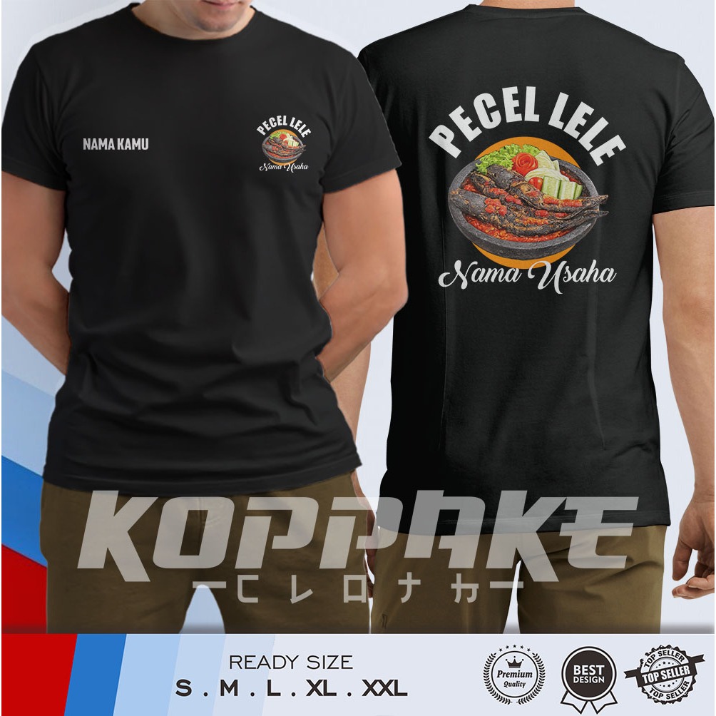 Kaos Pecel Lele Gratis Nama Usaha dan Nama Kamu Baju Distro