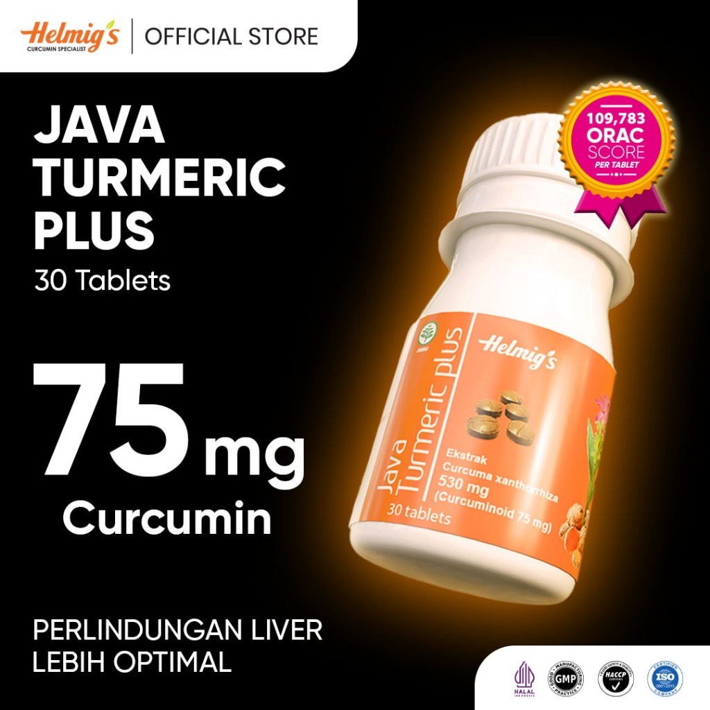 Helmig's Curcumin Java Turmeric Plus Tablet 75 mg (isi 30tab)