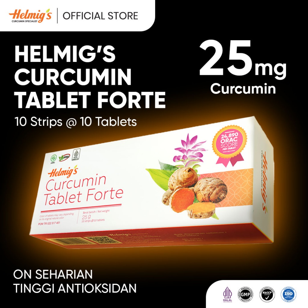 Helmig's Curcumin Tablet 25mg Isi 100 Tablet