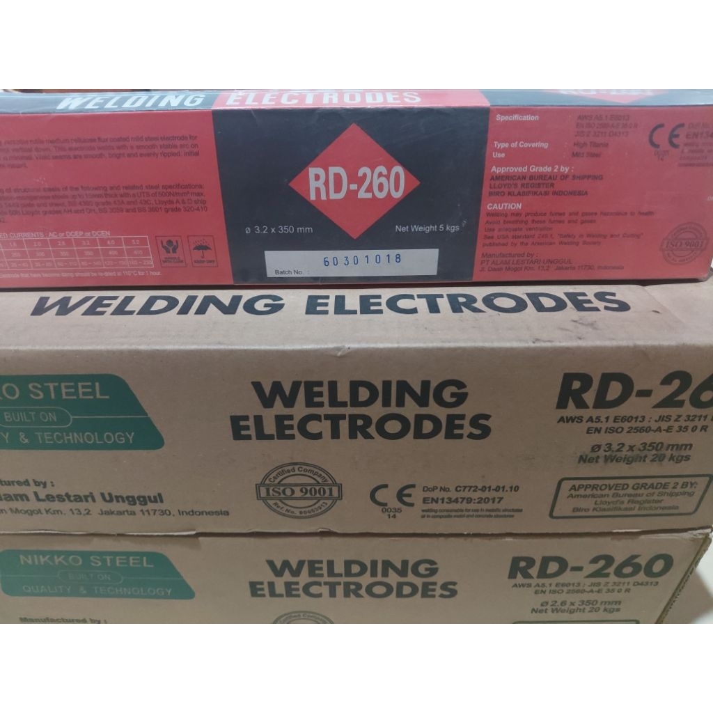 Kawat Las Rd 260 3.2Mm Rd 260 3.2Mmx350Mm 5Kg